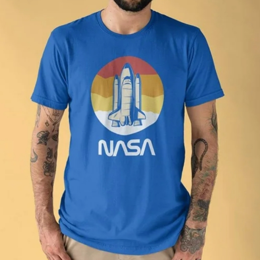 FifthSUN NASA Graphic Blue Short Sleeve T-Shirt - Picture 4 of 7